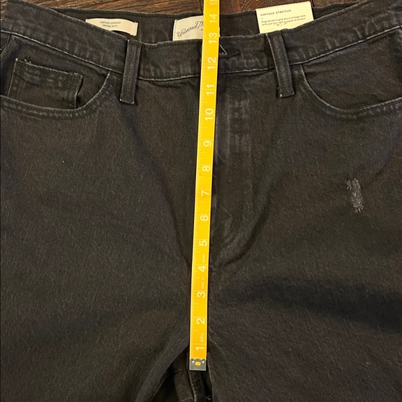 Vintage Straight Black Distressed Jeans - Picture 6 of 9